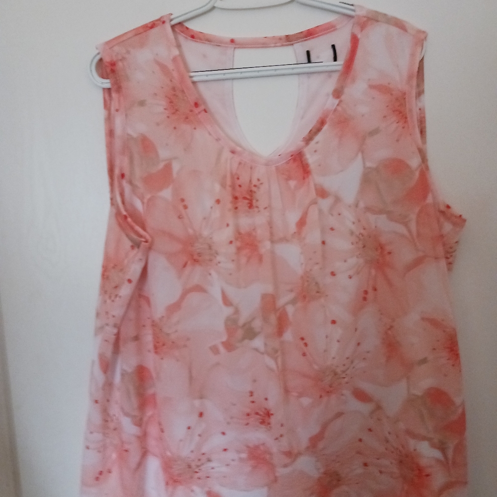 Beautiful Orange and White Blouse
